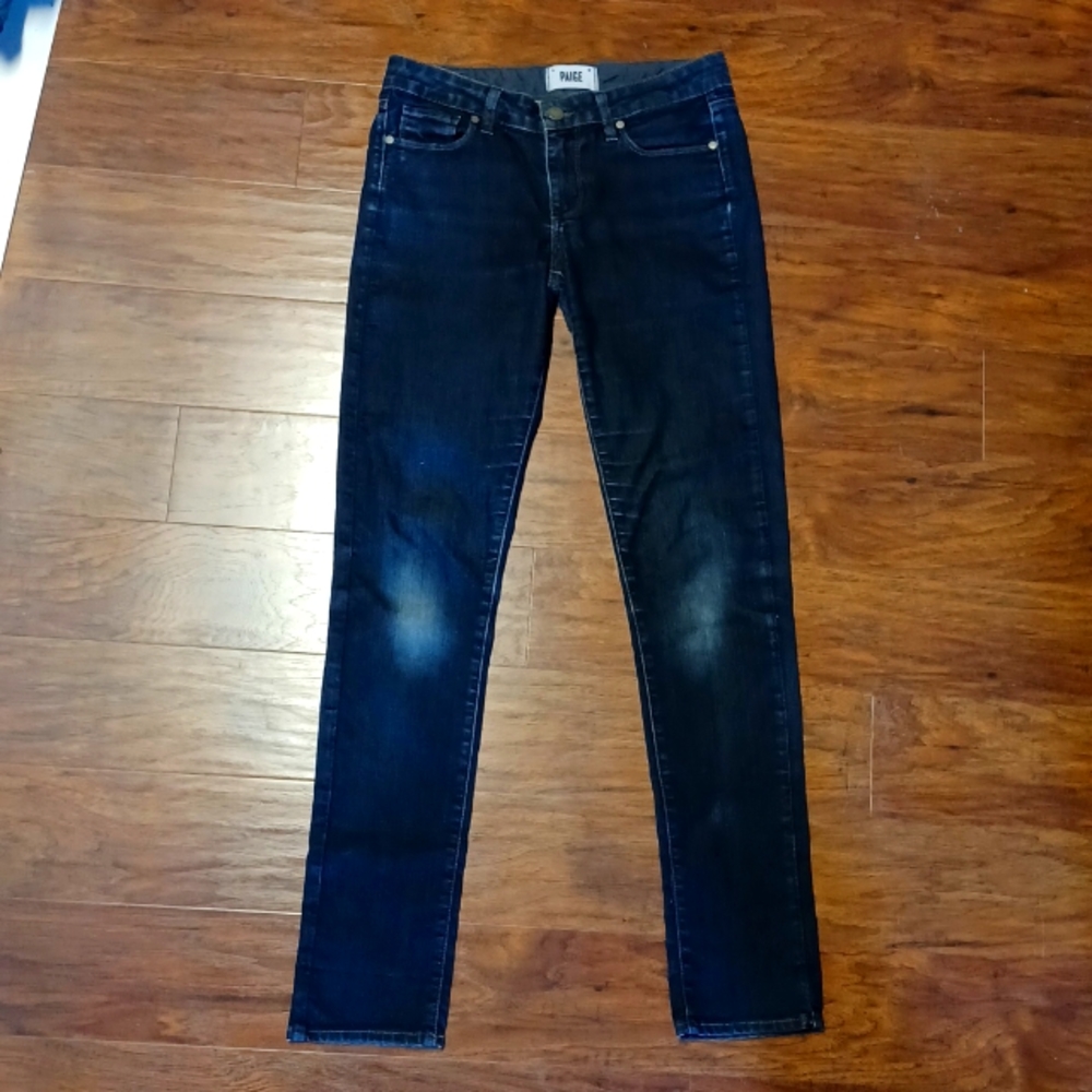 PAIGE Skyline Skinny dark blue jeans
